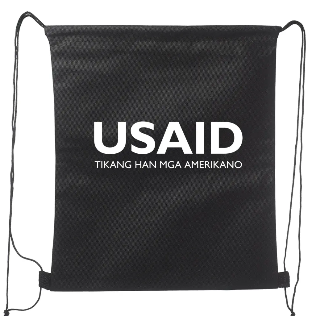 USAID Waray-Waray - Non-Woven Drawstring Backpacks (14.5"x17.5")