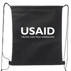 USAID Waray-Waray - Non-Woven Drawstring Backpacks (14.5"x17.5")