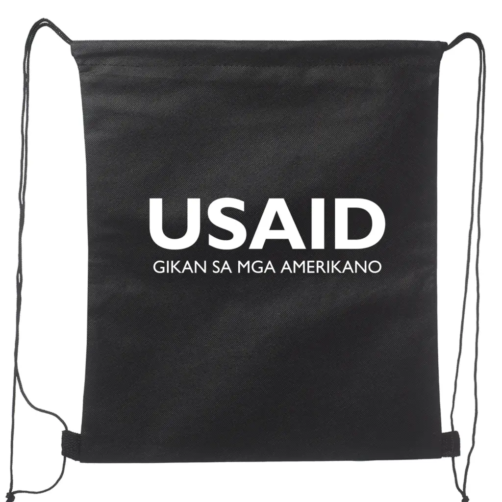 USAID Cebuano - Non-Woven Drawstring Backpacks (14.5"x17.5")