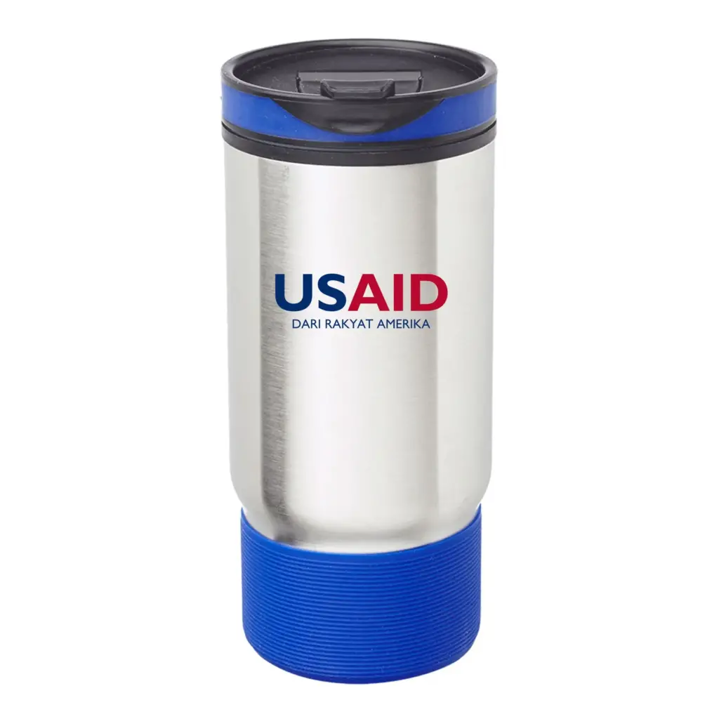USAID Bahasa Indonesia - Oxford 17oz. Ribbed Travel Mugs