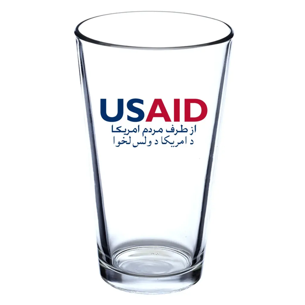 USAID Dari Pashto - 16 Oz. Pint Glasses