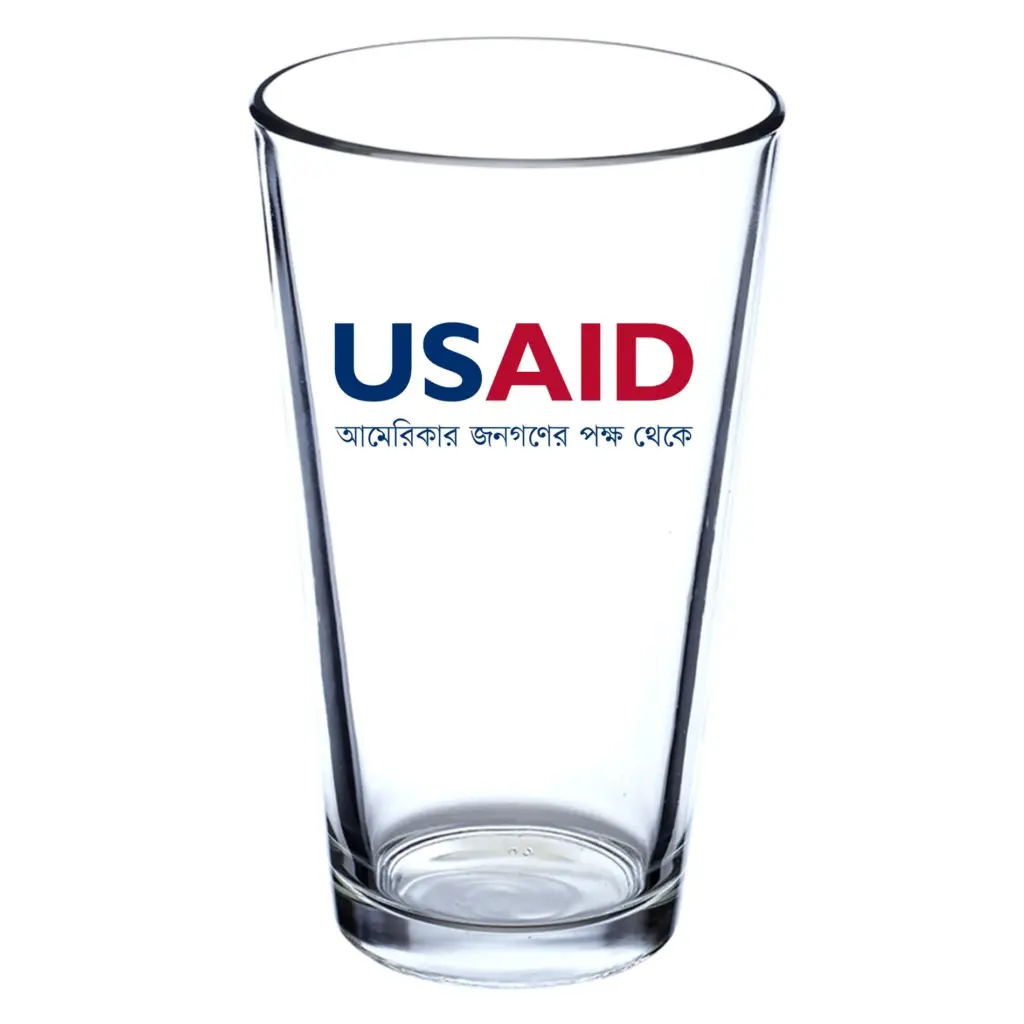 USAID Bangla - 16 Oz. Pint Glasses