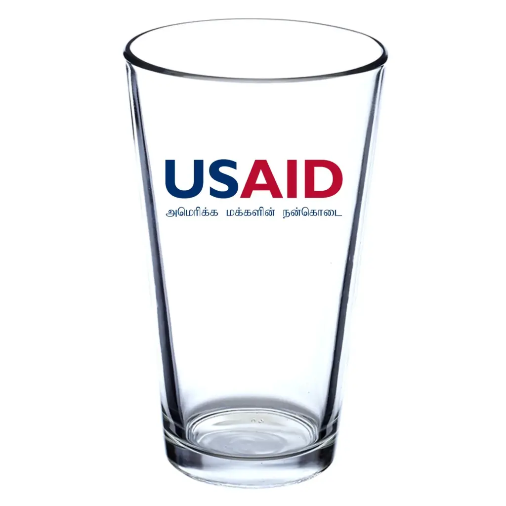 USAID Tamil - 16 Oz. Pint Glasses
