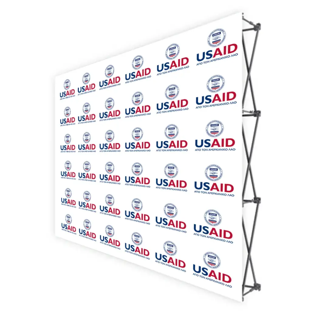 USAID Greek Translated Brandmark Banners & Stickers