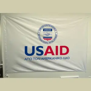 USAID Greek Pole USAID Flag - Single Sided 4 x 6 feet