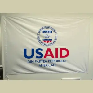 USAID Romanian Pole USAID Flag - Single Sided 4 x 6 feet