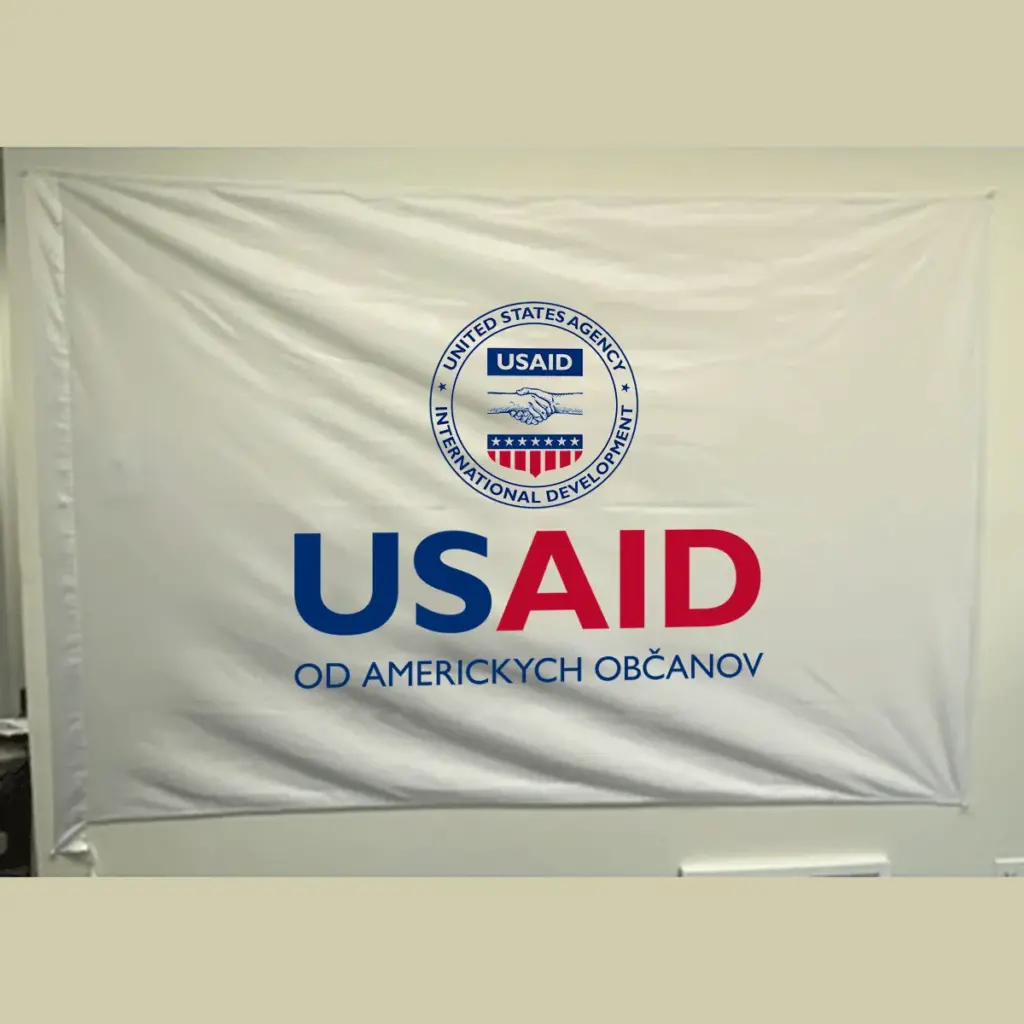 USAID Slovak Pole USAID Flag - Single Sided 4 x 6 feet