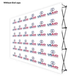 USAID Armenian ONE CHOICE 10 Ft. Fabric Pop Up Display - 89"H Straight Graphic Package