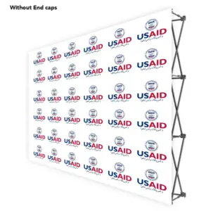 USAID Pashto ONE CHOICE 10 Ft. Fabric Pop Up Display - 89"H Straight Graphic Package