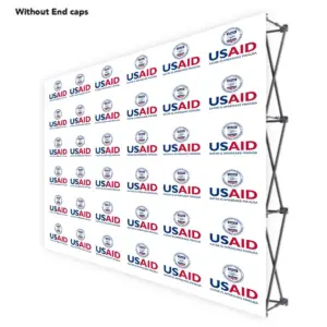 USAID Romanes ONE CHOICE 10 Ft. Fabric Pop Up Display - 89"H Straight Graphic Package