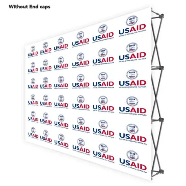 USAID Romanes ONE CHOICE 10 Ft. Fabric Pop Up Display - 89"H Straight Graphic Package
