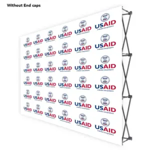 USAID Azerbaijani ONE CHOICE 10 Ft. Fabric Pop Up Display - 89"H Straight Graphic Package