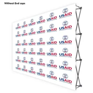 USAID Belarusian ONE CHOICE 10 Ft. Fabric Pop Up Display - 89"H Straight Graphic Package