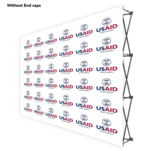 USAID Creole ONE CHOICE 10 Ft. Fabric Pop Up Display - 89"H Straight Graphic Package