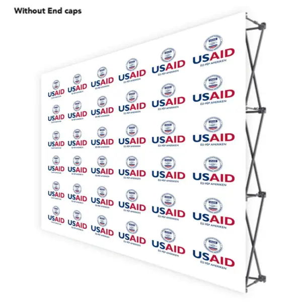 USAID Creole ONE CHOICE 10 Ft. Fabric Pop Up Display - 89"H Straight Graphic Package