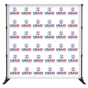 USAID Armenian 8 ft. Slider Banner Stand - 8'h Fabric Graphic Package