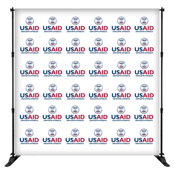 USAID Georgian 8 ft. Slider Banner Stand - 8'h Fabric Graphic Package