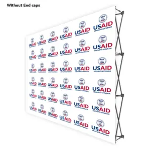 USAID Georgian ONE CHOICE 8 Ft. Fabric Pop Up Display - 89"H Straight Graphic Package