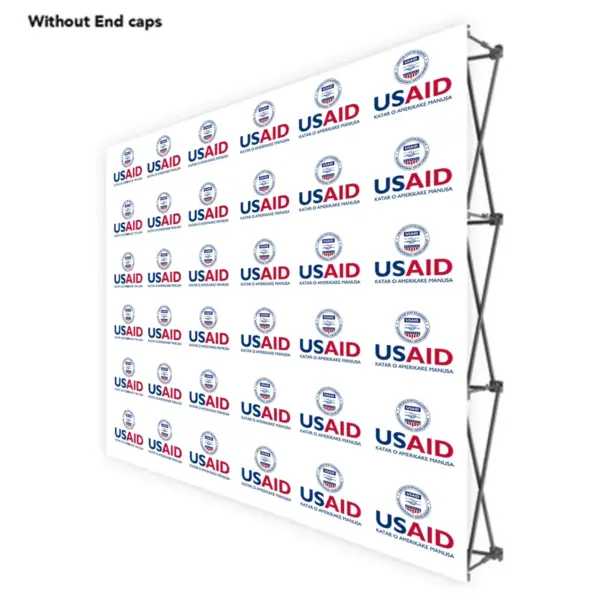 USAID Romanes ONE CHOICE 8 Ft. Fabric Pop Up Display - 89"H Straight Graphic Package