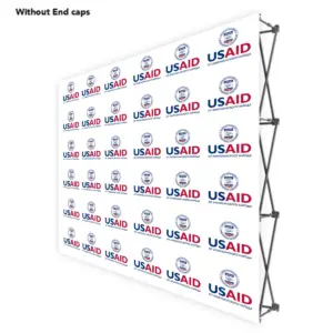 USAID Russian ONE CHOICE 8 Ft. Fabric Pop Up Display - 89"H Straight Graphic Package