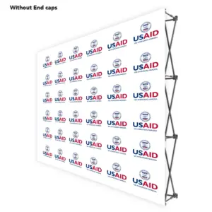USAID Serbian ONE CHOICE 8 Ft. Fabric Pop Up Display - 89"H Straight Graphic Package