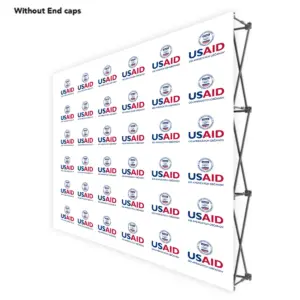 USAID Slovak ONE CHOICE 8 Ft. Fabric Pop Up Display - 89"H Straight Graphic Package