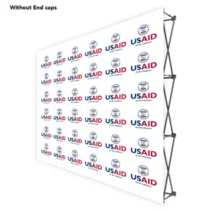 USAID Creole ONE CHOICE 8 Ft. Fabric Pop Up Display - 89"H Straight Graphic Package