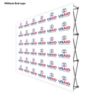 USAID Croatian ONE CHOICE 8 Ft. Fabric Pop Up Display - 89"H Straight Graphic Package