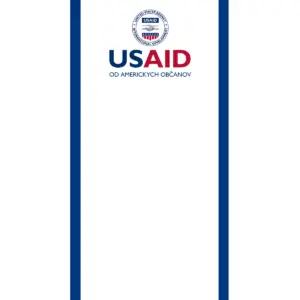 USAID Slovak Econo 24" Small Table Top Retractable Banner - Full Color