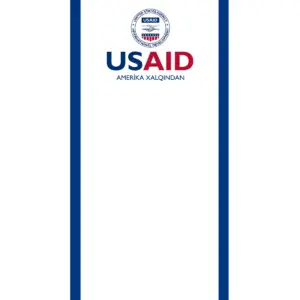 USAID Azerbaijani Econo 24" Small Table Top Retractable Banner - Full Color