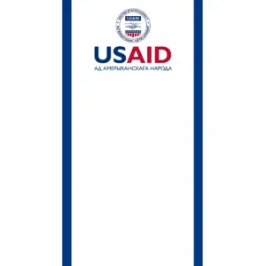 USAID Belarusian Econo 24" Small Table Top Retractable Banner - Full Color