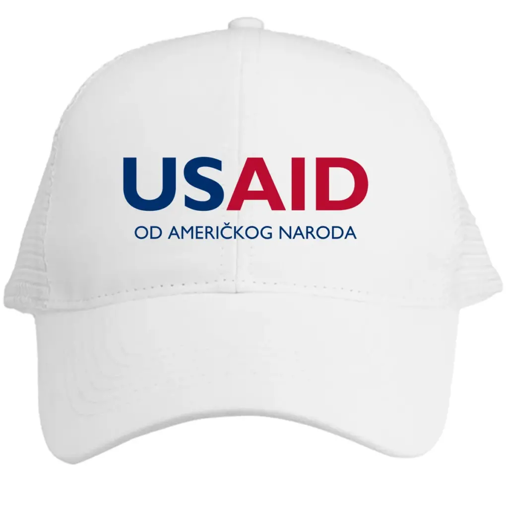USAID Croatian - Embroidered Norcross Vintage Trucker Caps (Min 12 pcs)