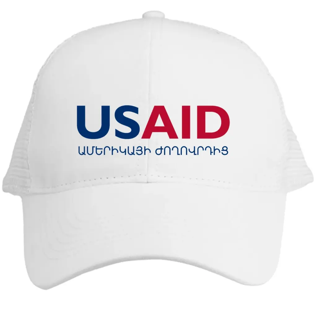 USAID Armenian - Embroidered Norcross Vintage Trucker Caps (Min 12 pcs)