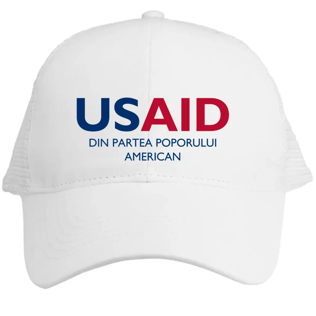 USAID Romanian - Embroidered Norcross Vintage Trucker Caps (Min 12 pcs)