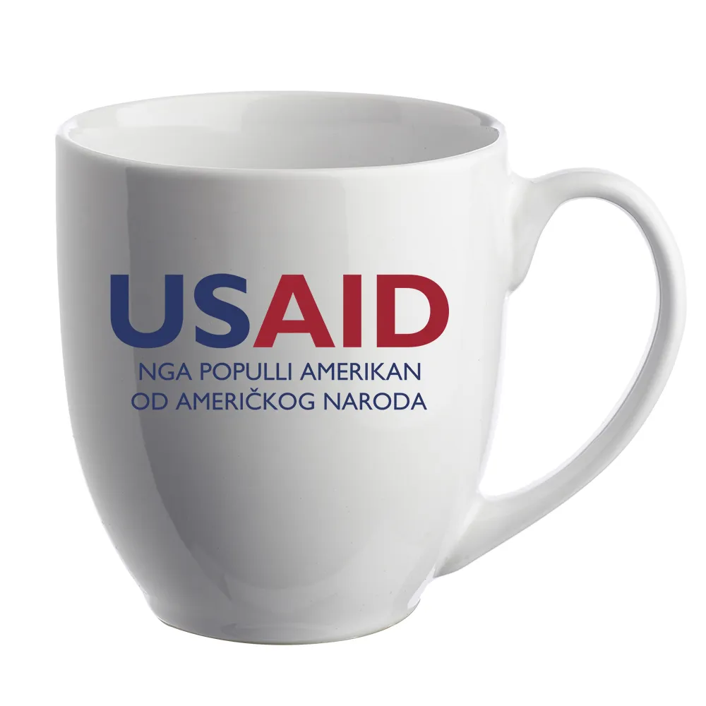 USAID Albanian - 16 Oz. Bistro Glossy Coffee Mug