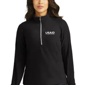 USAID Bulgarian Port Authority Ladies Microfleece 1/2-Zip Pullover Sweater