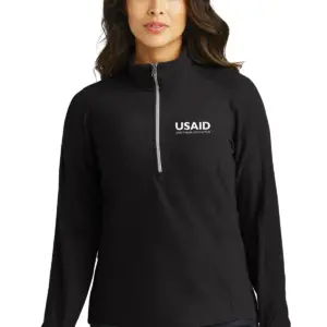 USAID Armenian Port Authority Ladies Microfleece 1/2-Zip Pullover Sweater