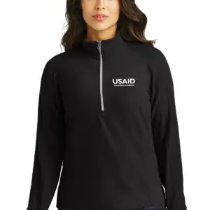 USAID Georgian Port Authority Ladies Microfleece 1/2-Zip Pullover Sweater