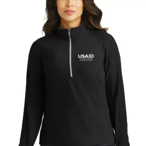 USAID Albanian Port Authority Ladies Microfleece 1/2-Zip Pullover Sweater