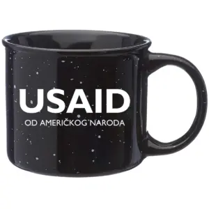 USAID Bosnian Latinic - 13 Oz. Ceramic Campfire Coffee Mugs