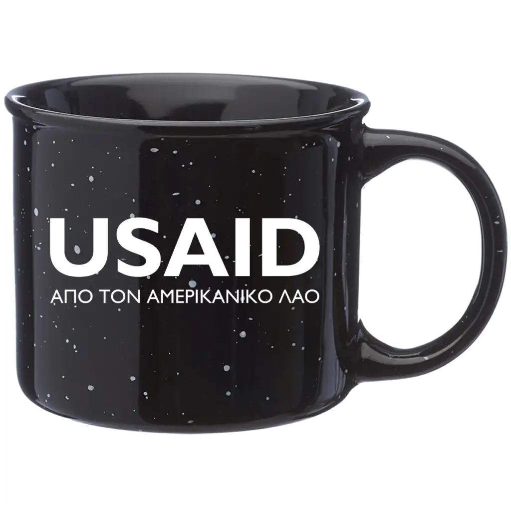 USAID Greek - 13 Oz. Ceramic Campfire Coffee Mugs