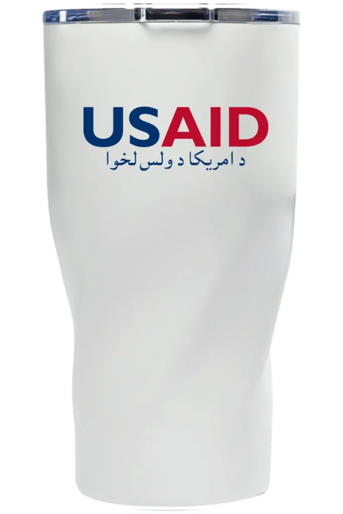 USAID Pashto - Wavey Mavey 20 Oz. Travel Tumblers