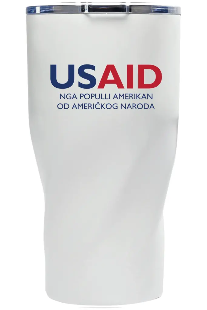 USAID Albanian - Wavey Mavey 20 Oz. Travel Tumblers