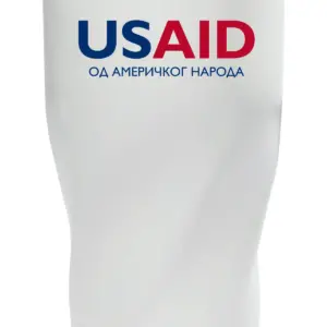 USAID Bosnian Cyrillic - Wavey Mavey 20 Oz. Travel Tumblers