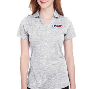 USAID Greek PUMA GOLF Ladies Icon Heather Polo