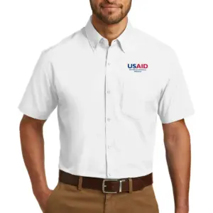 USAID Romanian - Port Authority Short Sleeve Carefree Poplin Shirt