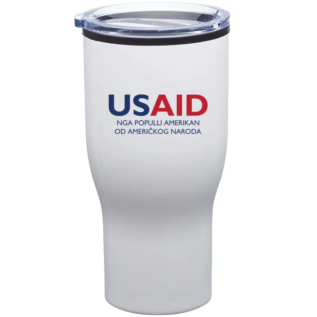 USAID Albanian - 28 Oz. Challenger Stainless Steel Travel Mugs Tumbler