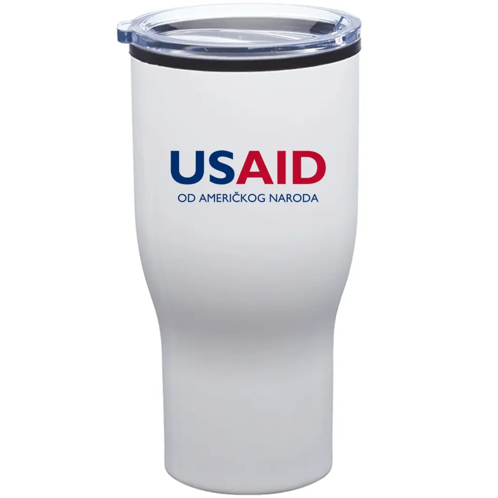USAID Croatian - 28 Oz. Challenger Stainless Steel Travel Mugs Tumbler