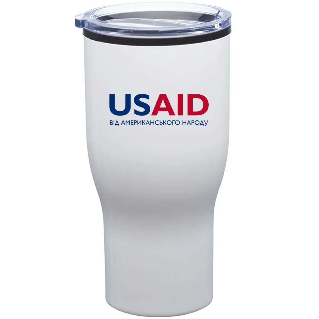 USAID Ukrainian - 28 Oz. Challenger Stainless Steel Travel Mugs Tumbler