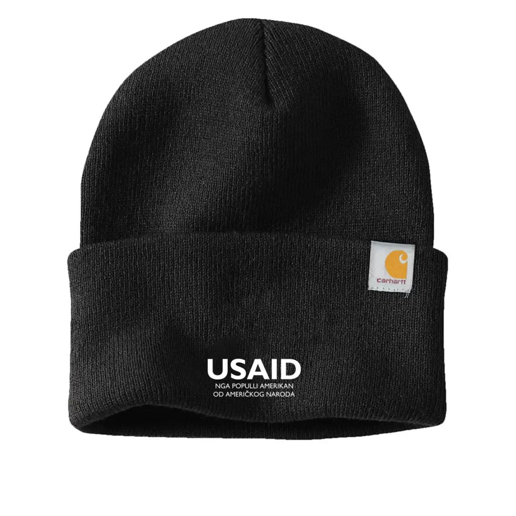 usaid albanian embroidered carhartt watch cap 2.0